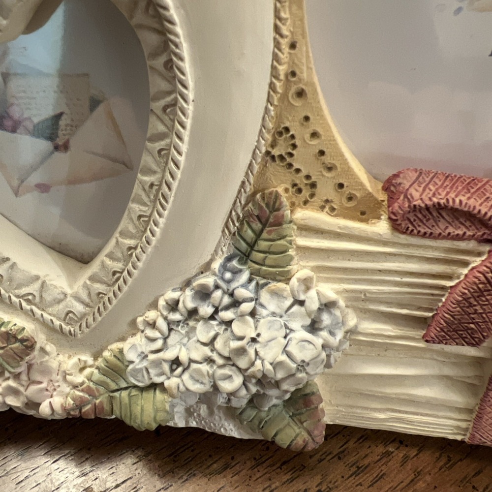 FIGI HANDPAINTED FRAME, 3D Resin Photo Frame Heart Chic Wedding Valentines Bday - Picture 9 of 10